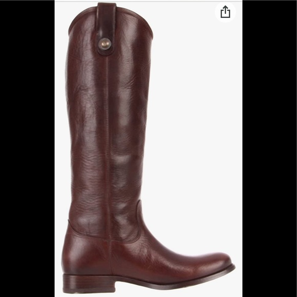 NEW FRYE Melissa Button 2 Riding Boots Dark Brown Distressed Leather Size 7.5 - Picture 2 of 11